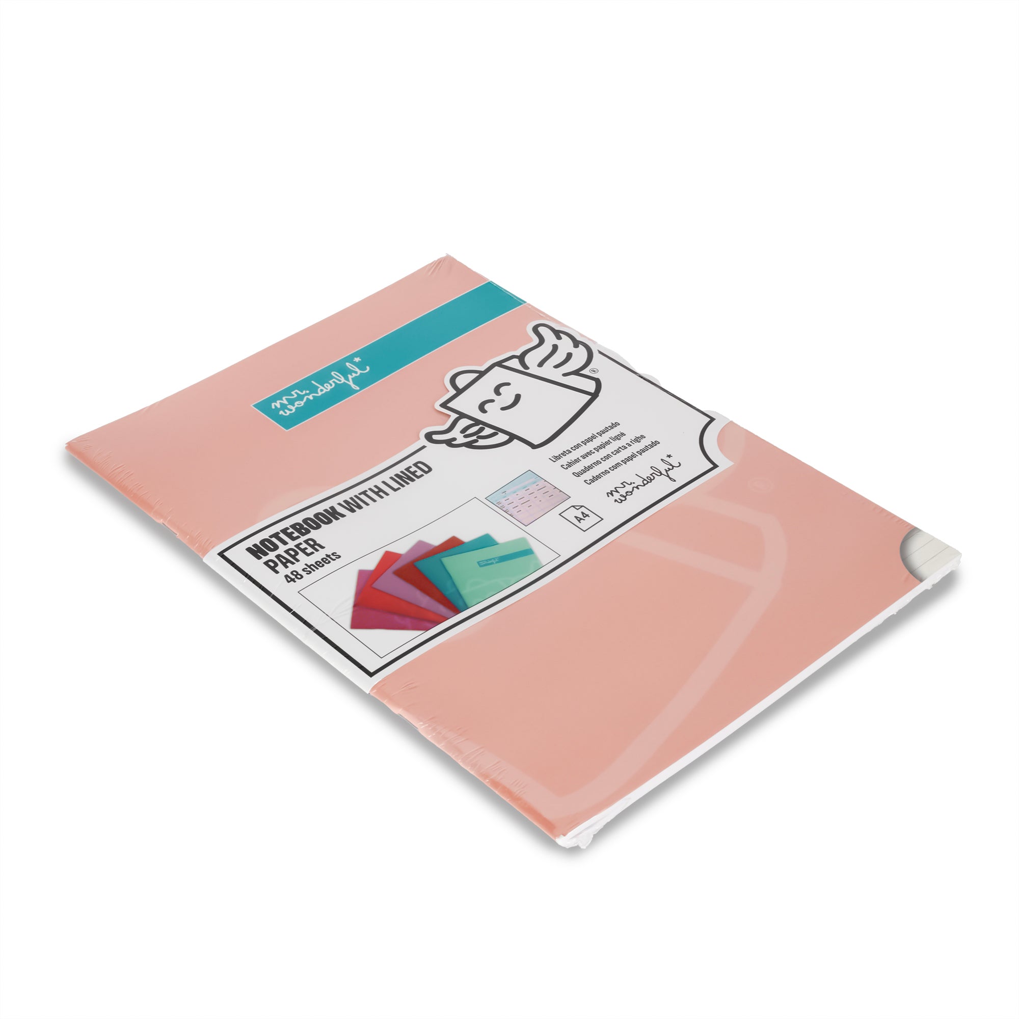 Pink A4 notebook 48 sheets - Lined paper