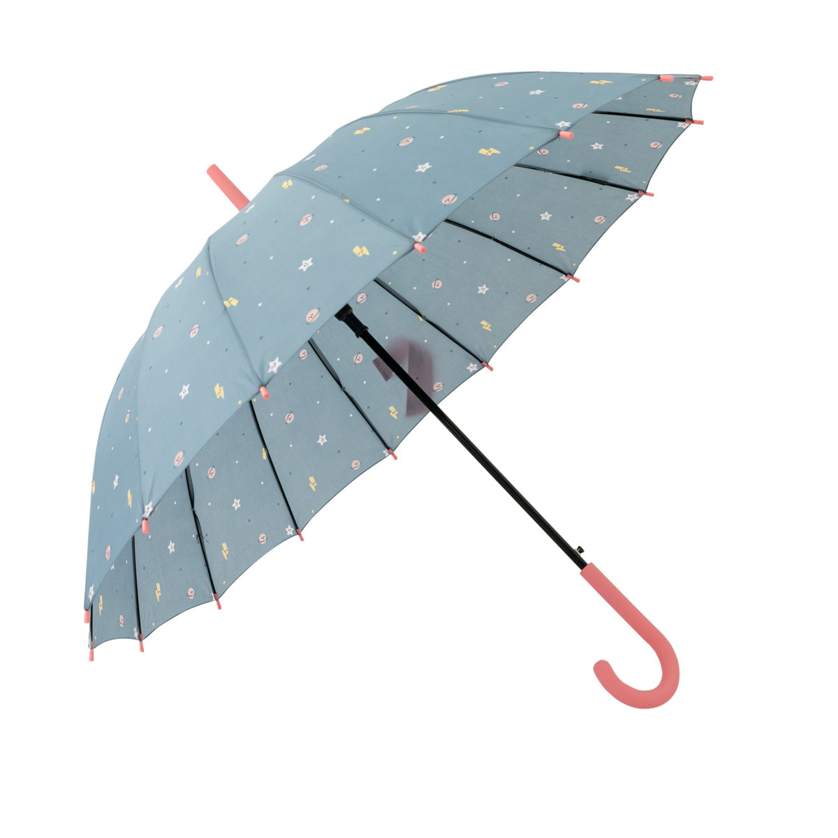 Large-sized umbrella blue colour - Planet print