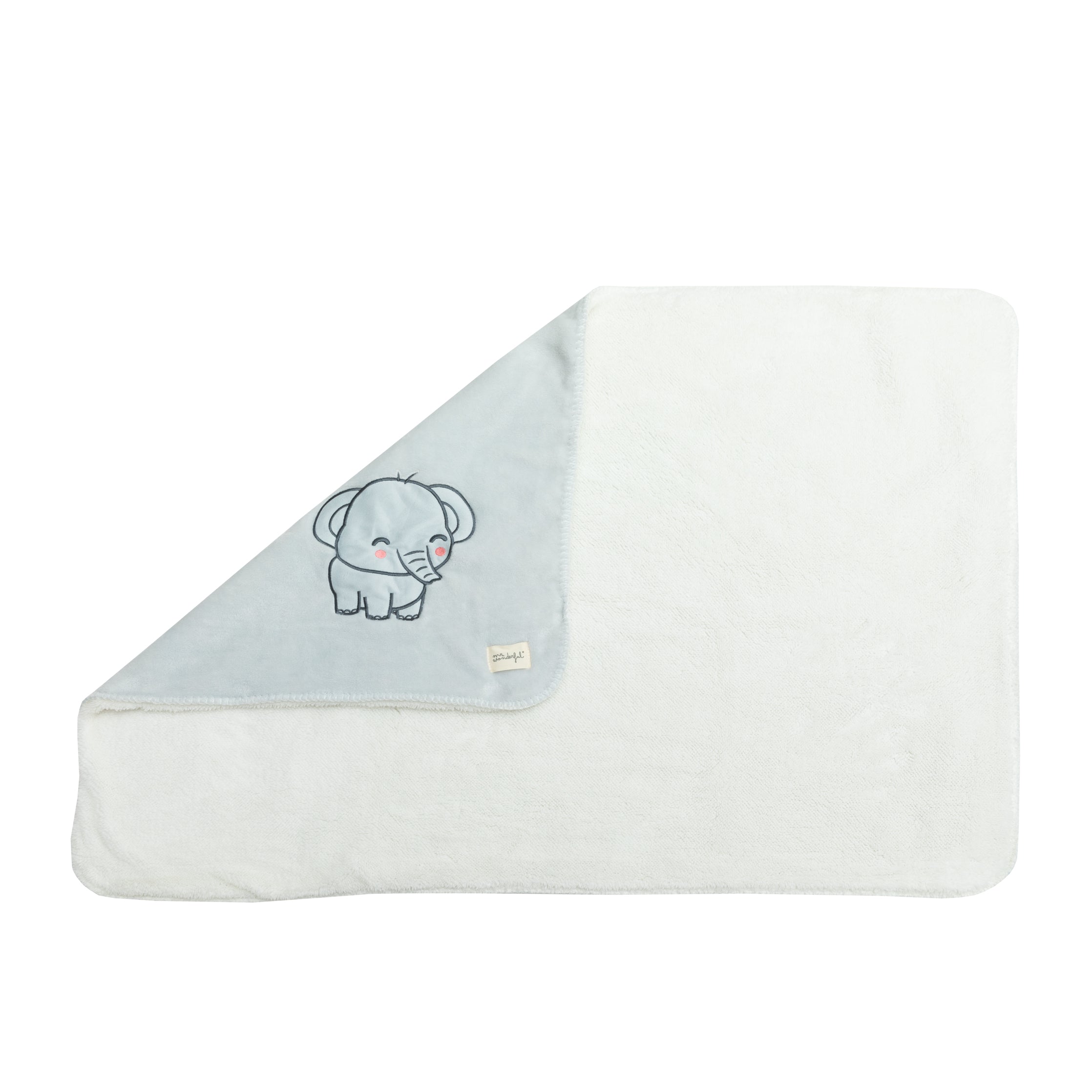Soft baby blanket - Grey elephant.