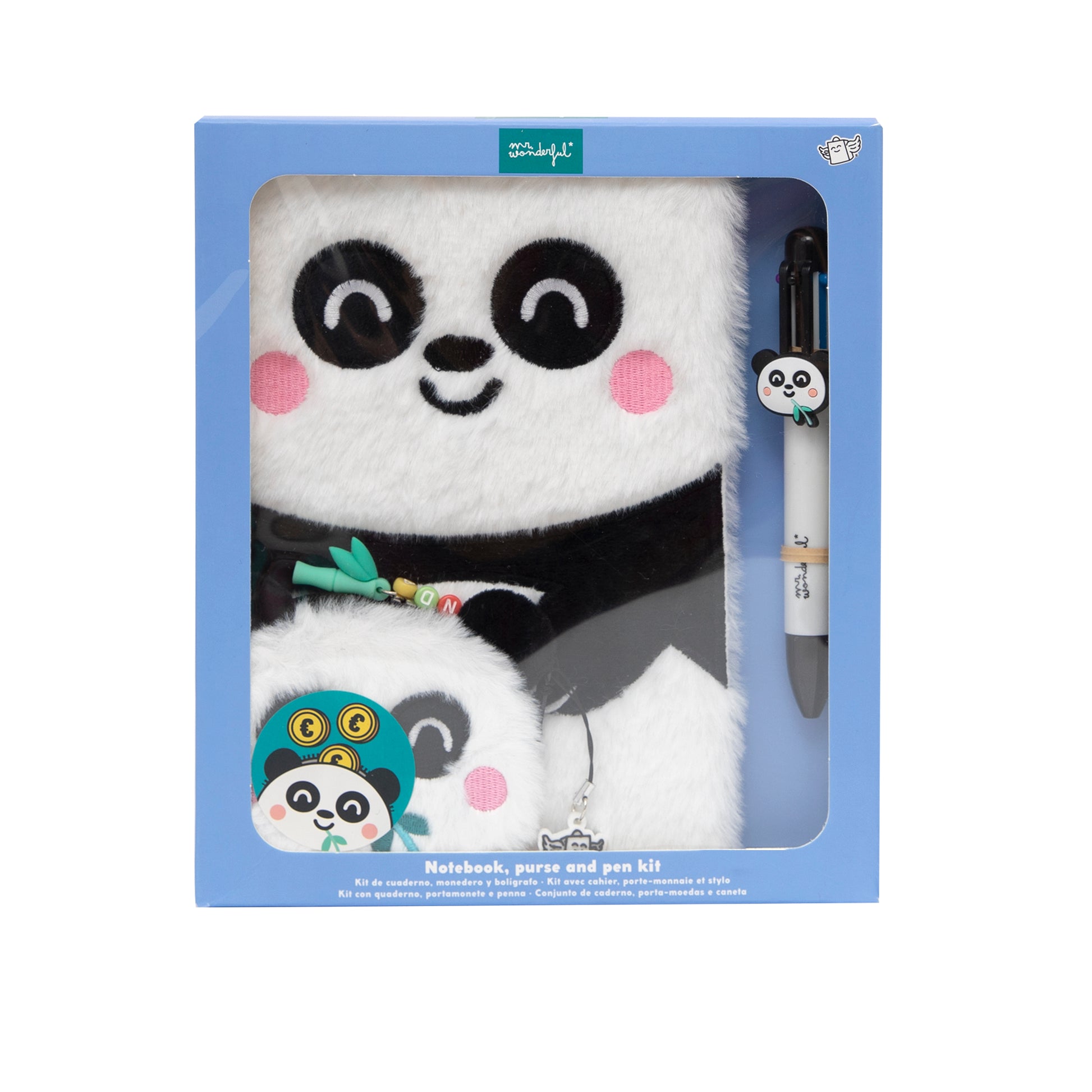 Set de libreta A5 + monedero + boli borrable - Panda | Mr.Wonderful