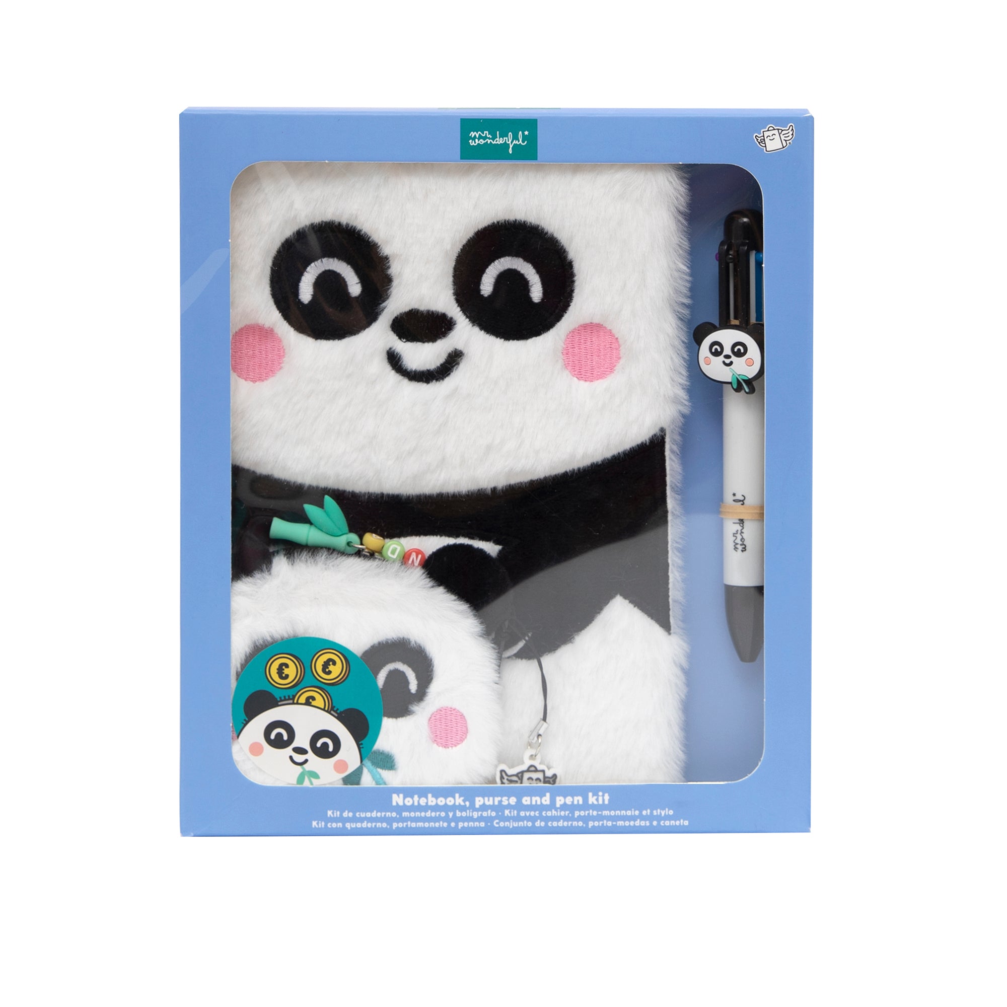 Set de libreta A5 + monedero + boli borrable - Panda | Mr.Wonderful