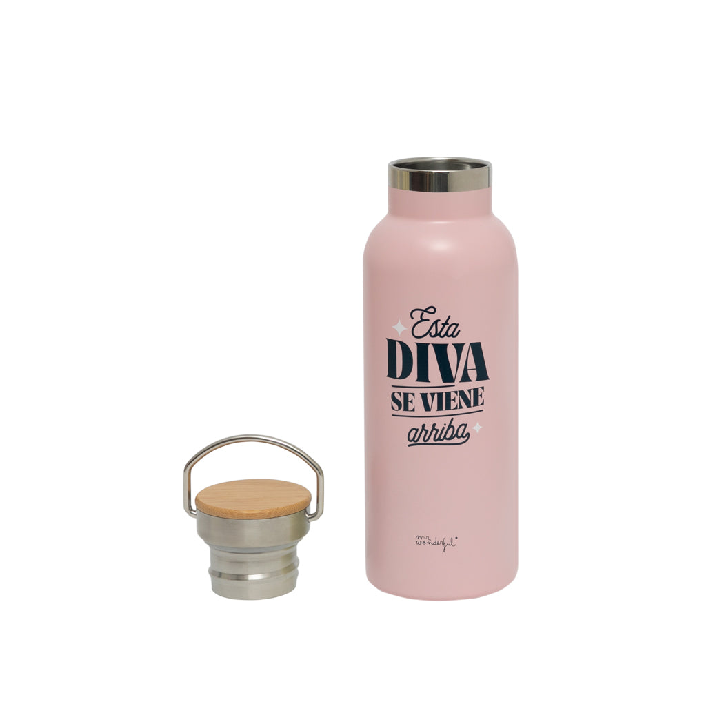 Botella térmica personalizable - Esta diva se viene arriba