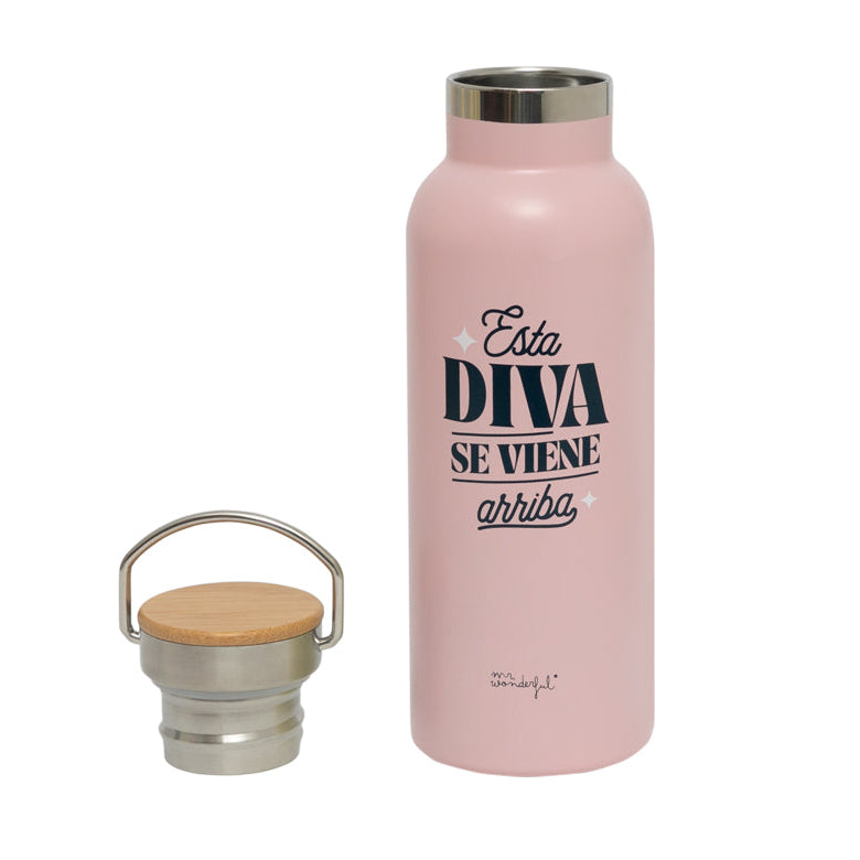 Botella térmica personalizable - Esta diva se viene arriba