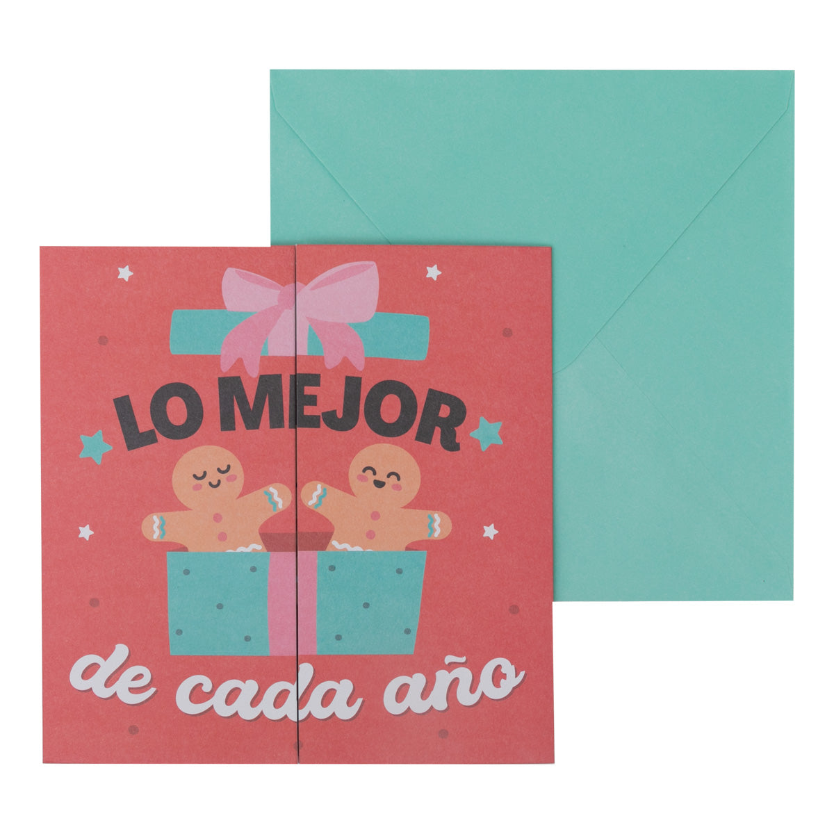 Postal de Navidad con peana - Lo mejor de cada año es celebrarlo a tu lado