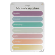 Pizarra organizadora semanal transparente magnética Mr. Wonderful - My week, my plans