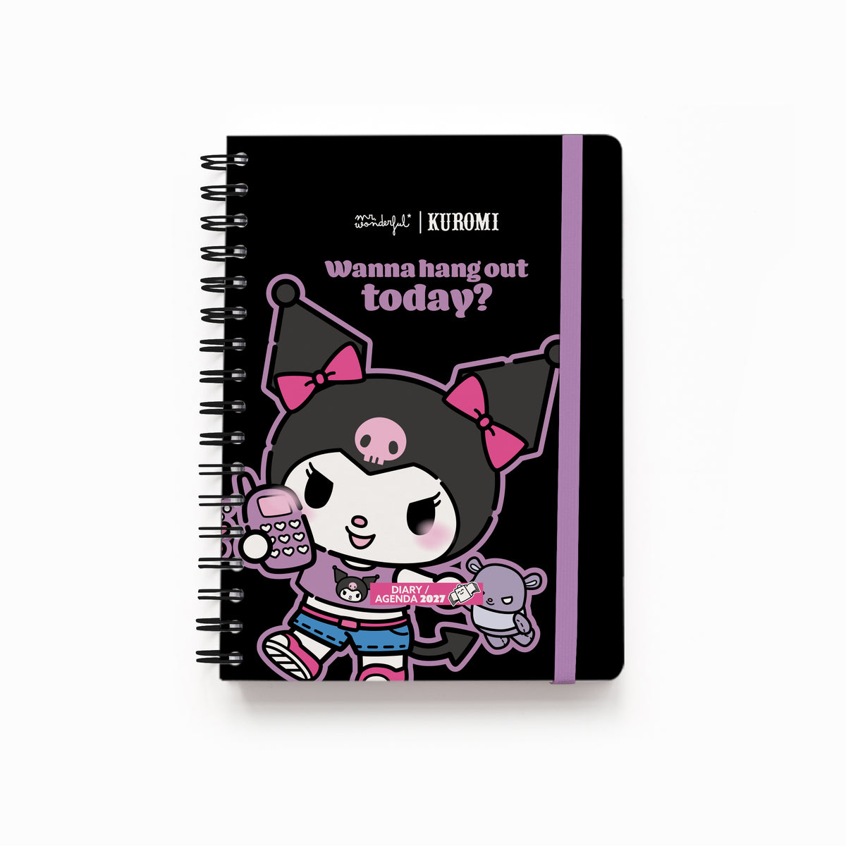 Kuromi Exclusive Edition 2027 Multilingual Weekly Planner - Wanna hang out today?