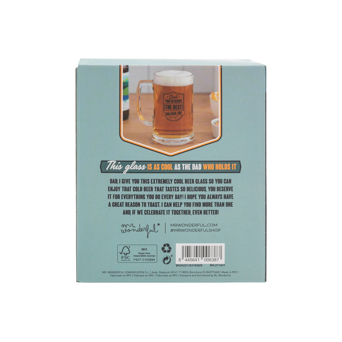 Copo de cerveja - Dad, you deserve the best (this beer, too)