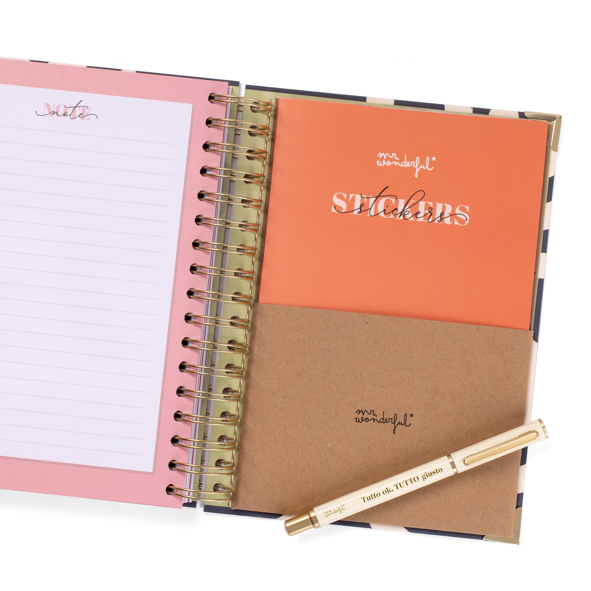 Set di Diario scolastico Office 2025-26 Giornaliero + penna - Tutto ok, tutto giusto