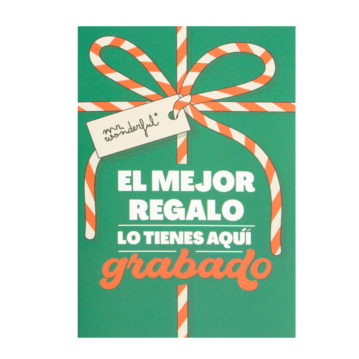 Postal con grabador de mensaje audio - El mejor regalo lo tienes aquí grabado.