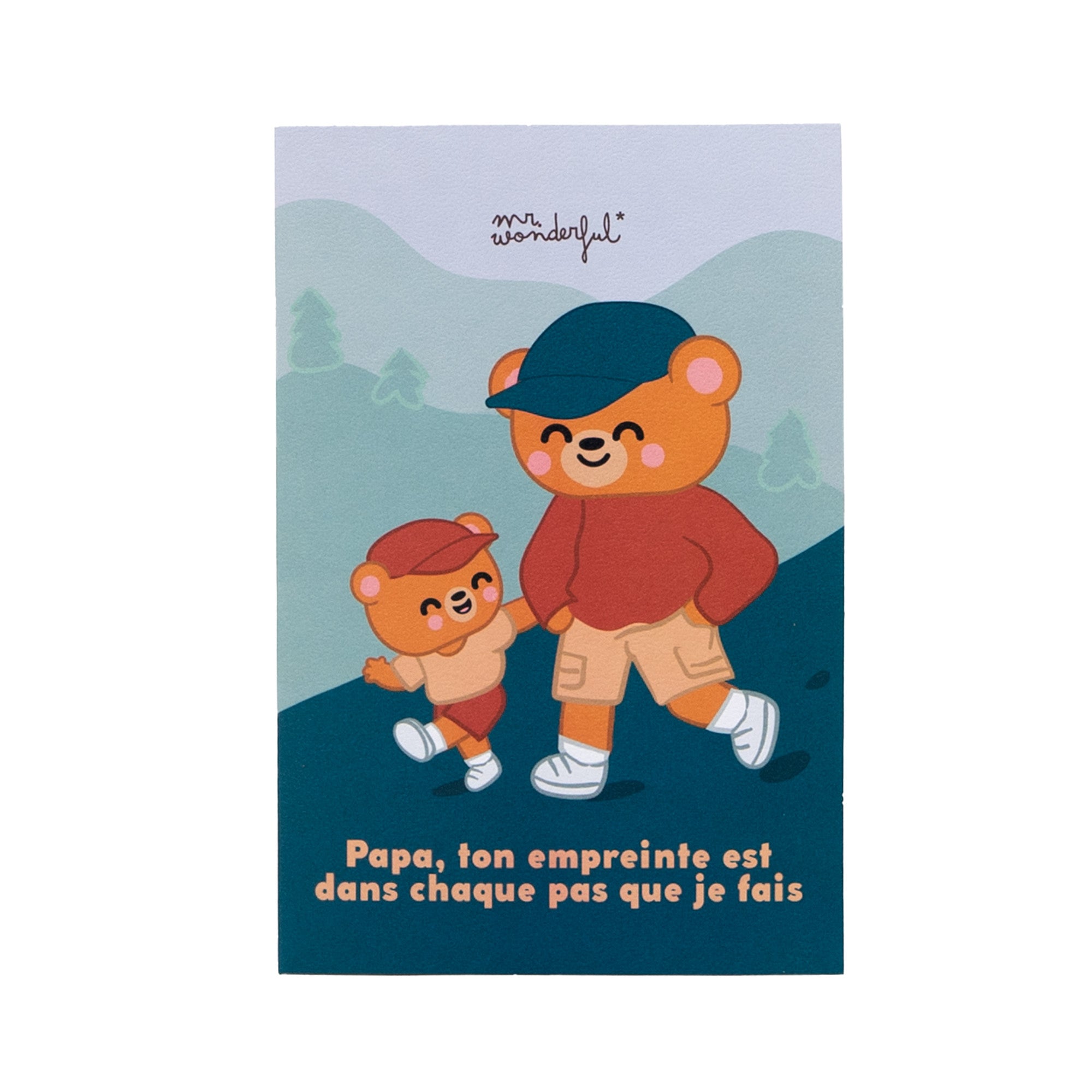 Carte - Papa, ton empreinte est dans chaque pas que je fais | Mr.Wonderful