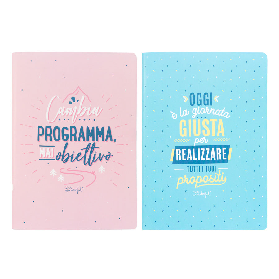 Set di 2 quaderni A4 - Cambia programma,