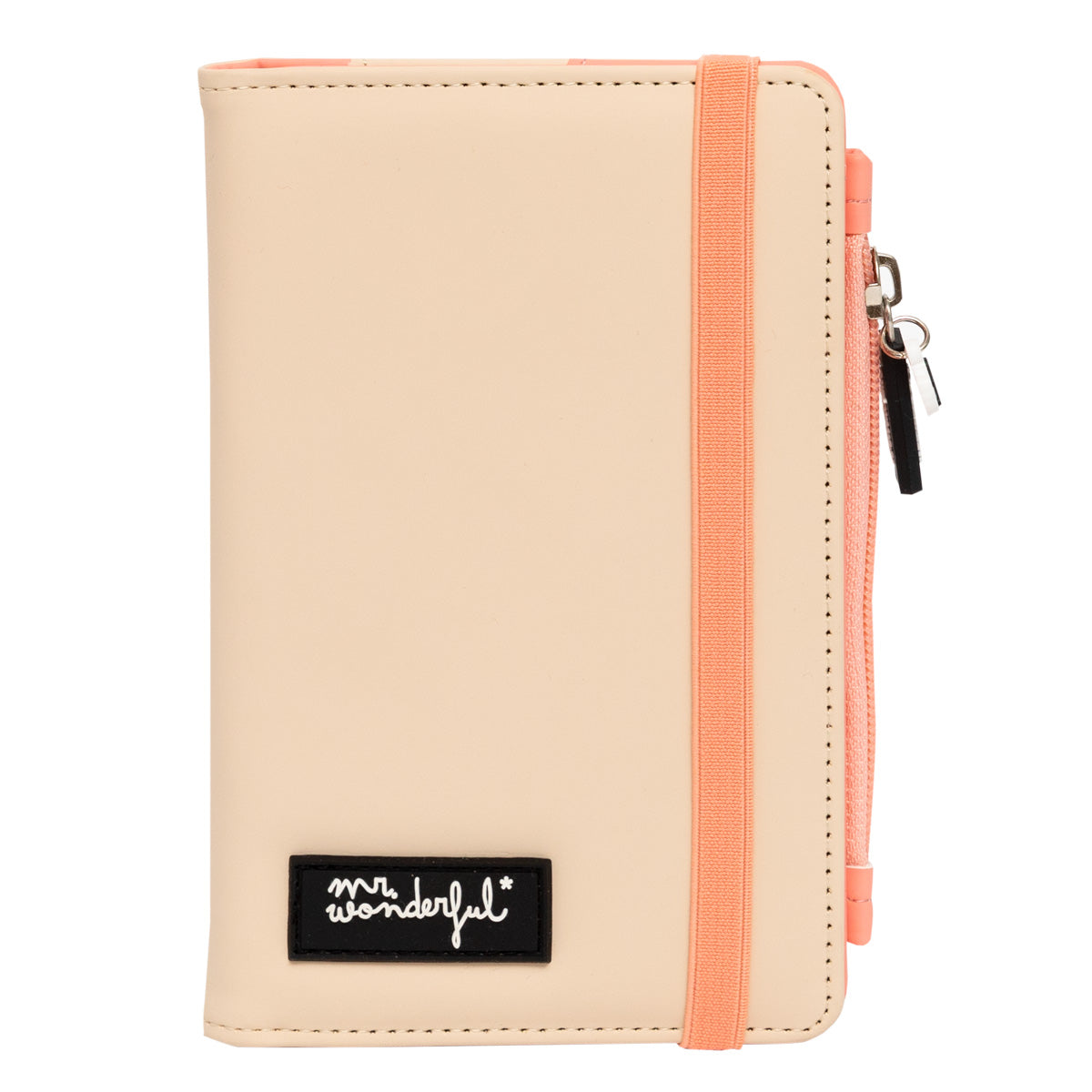 Pack Viaje naranja - Llavero con cables para móvil + funda de pasaporte + botella térmica