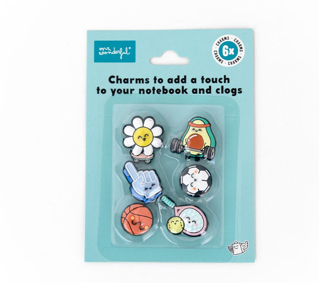 Charms - Margarita, dedo, aguacate, baloncesto, fútbol y tenis