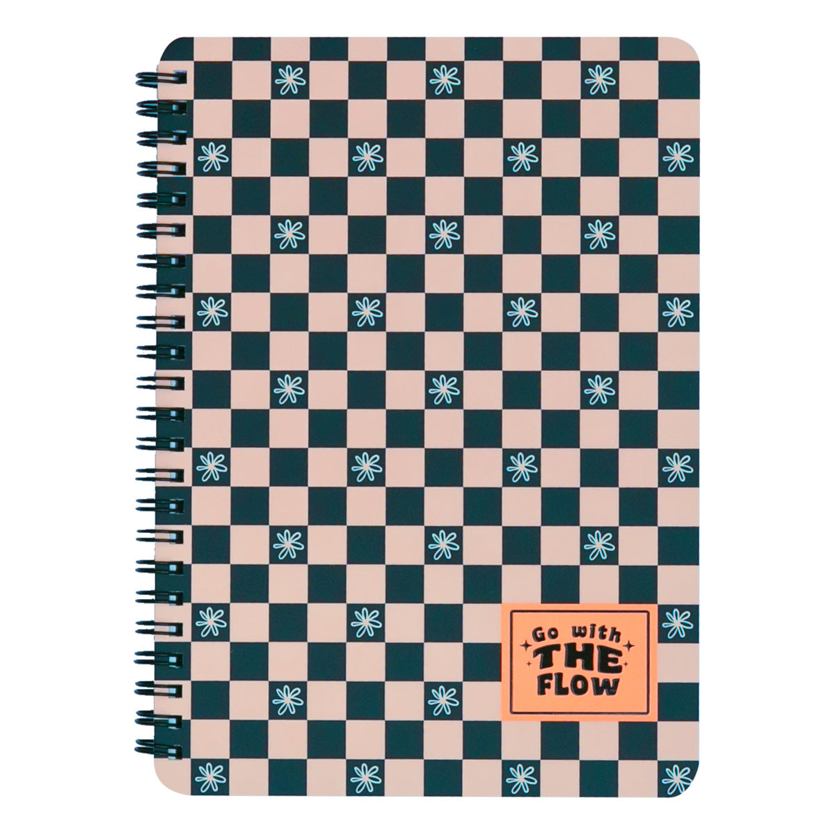 A4 notebook Festival pink and black - Go with the flow