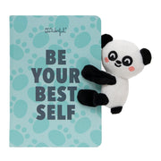 Libreta A5 con peluche panda Mr. Wonderful - Be your best self 