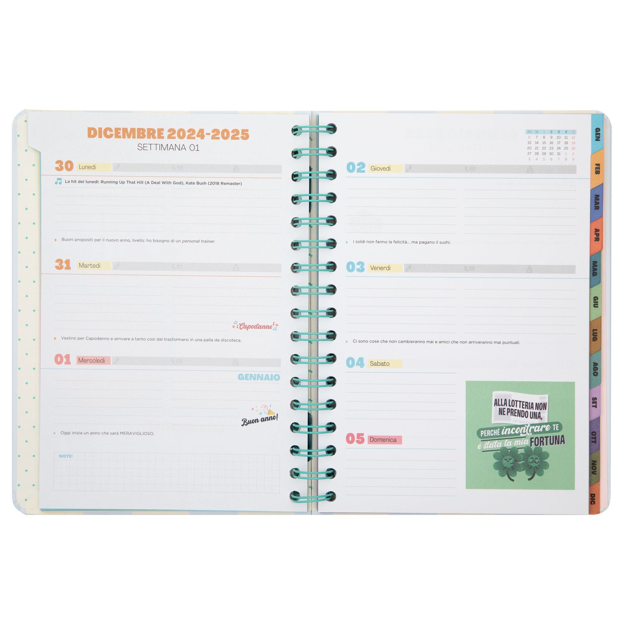 Agenda Wonder 2025 Settimanale - Un anno bellissimo.