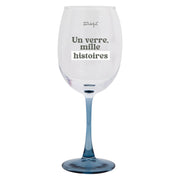 Verre à vin avec message en français - Un verre, mille histoires