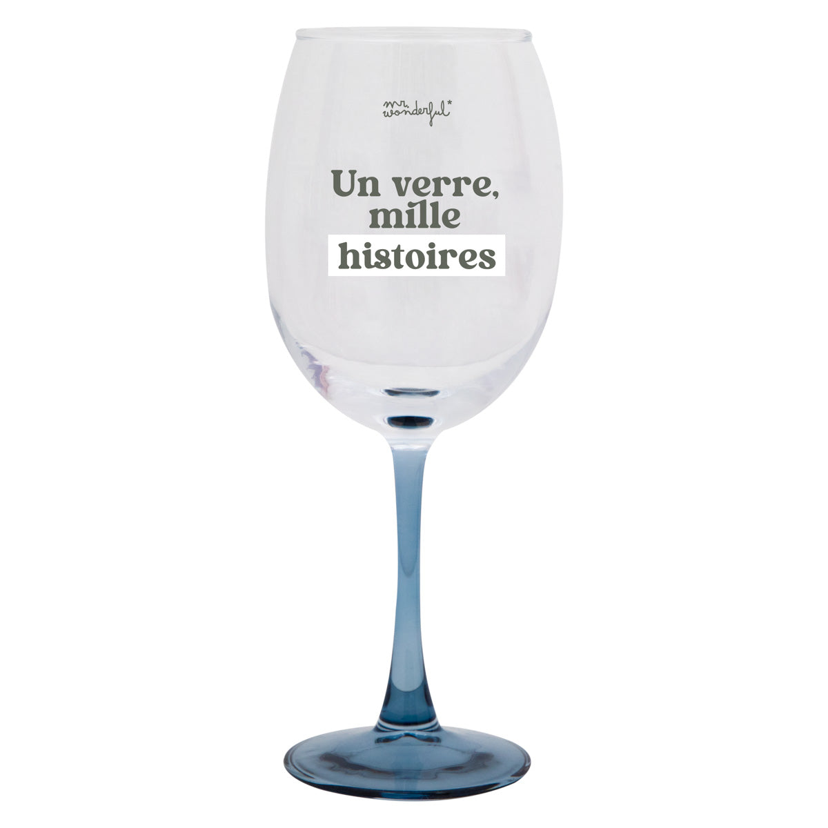 Verre à vin avec message en français - Un verre, mille histoires