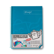 Libreta A4 Turquesa 80 sheets - Grid paper and micro-perforated