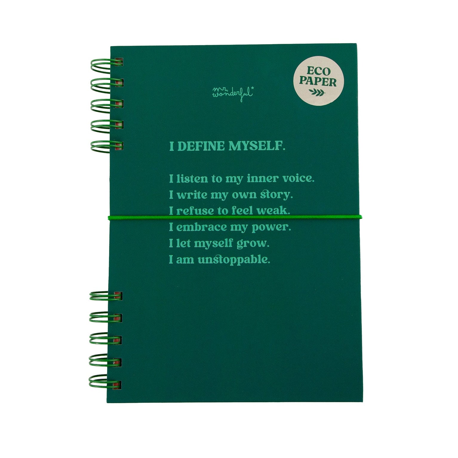 Libreta A5 con separadores de Mr. wonderful con texto bonito en la portada