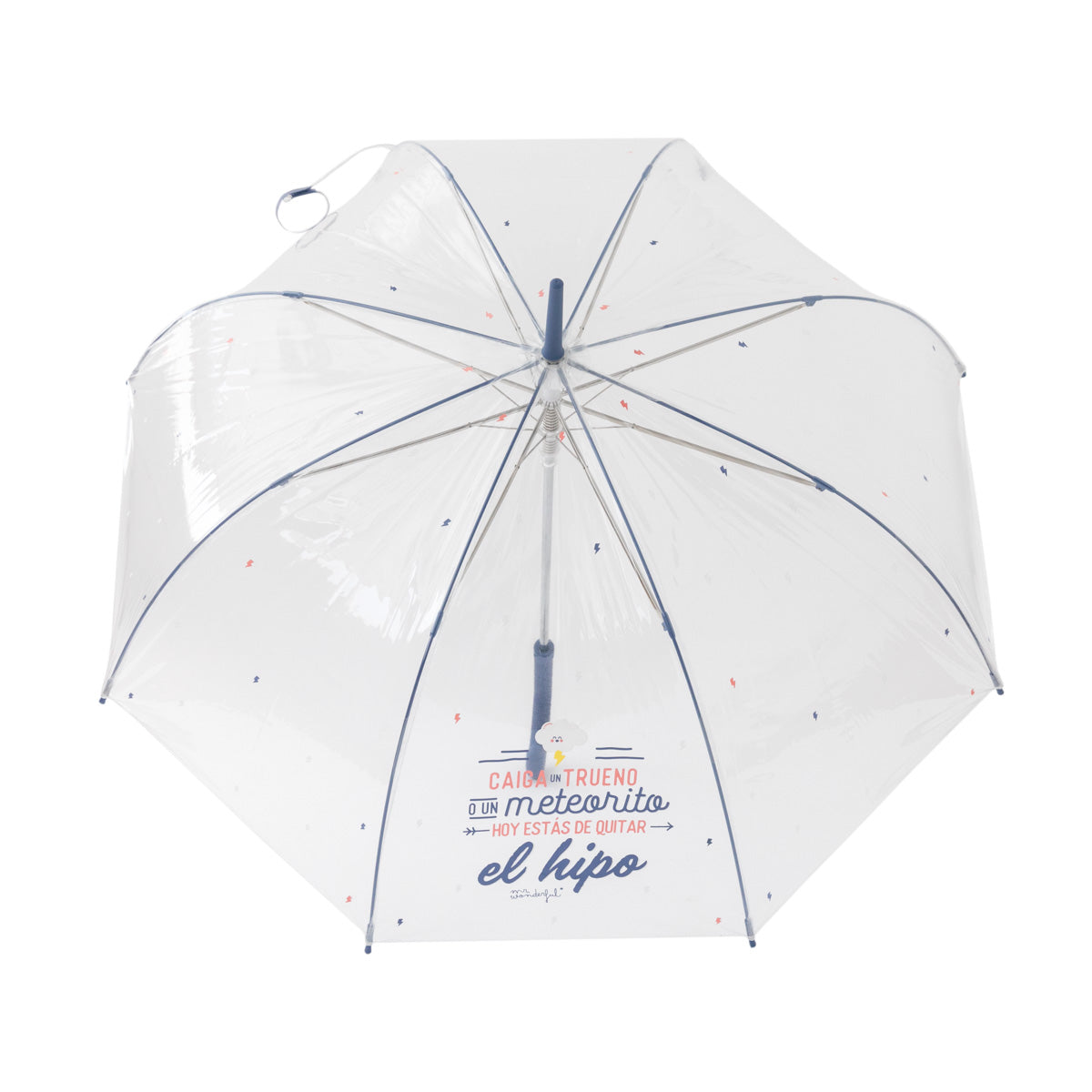 Grand parapluie transparent - Coups de tonnerre ou