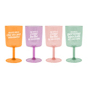 Coffret de 4 coupes à vin pour trinquer pour mille raisons 