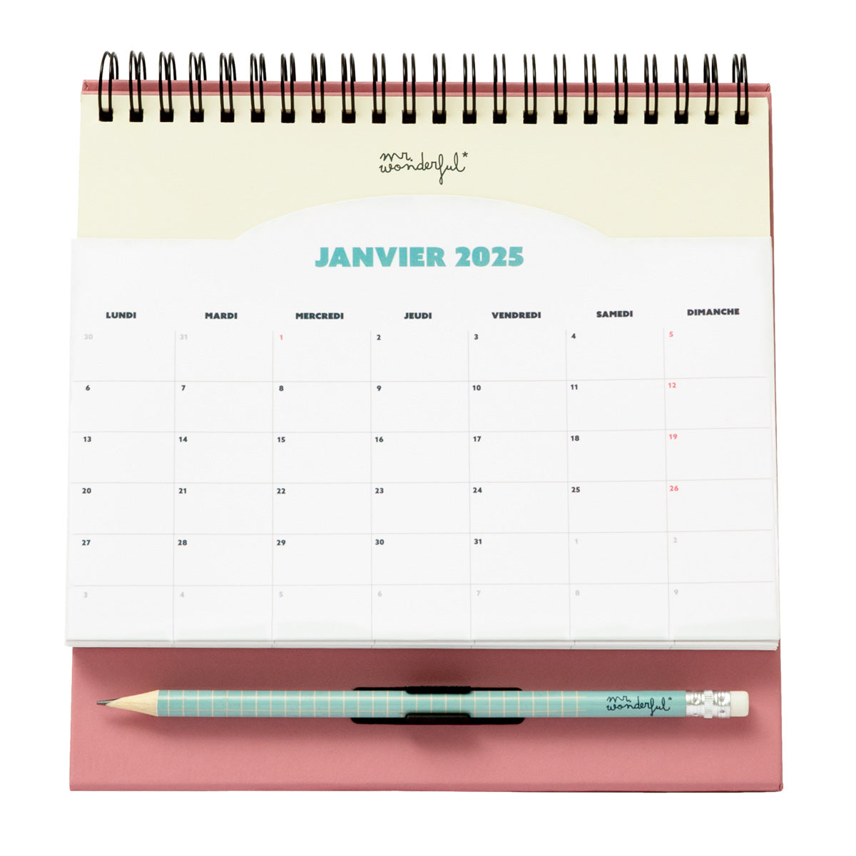 Calendário de mesa com pochette 2025 para aproveitar todos os momentos de bem 