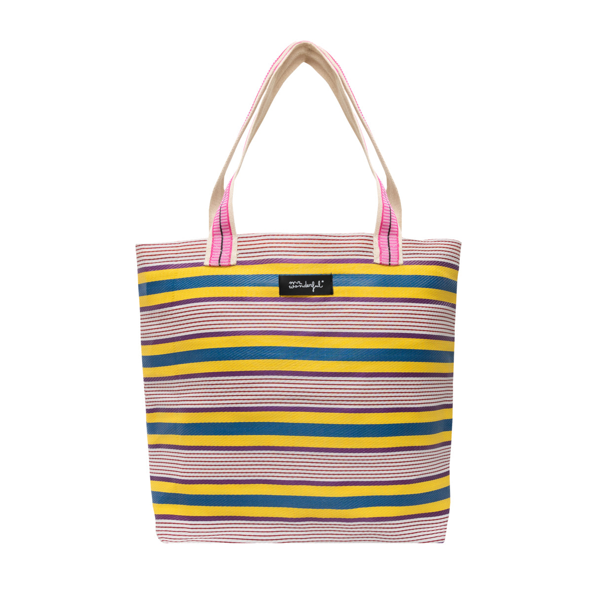 Stripe pattern bag - Blue, green and orange
