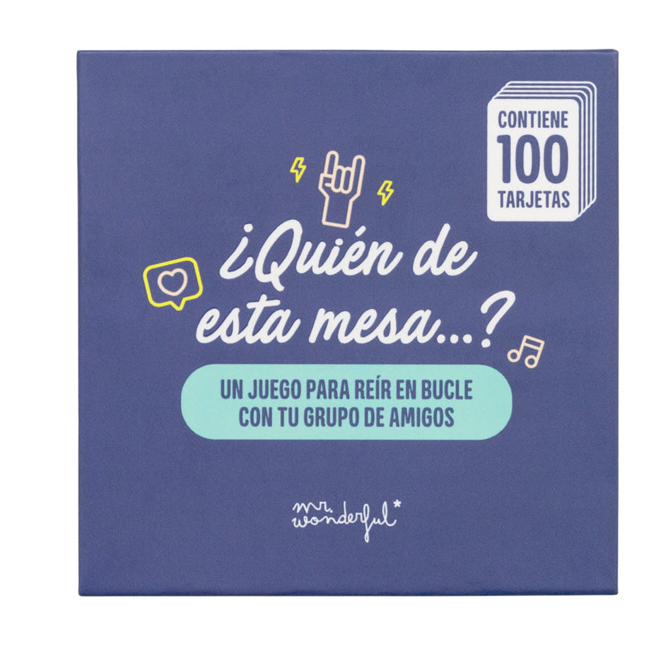 Juego de cartas para amigos Mr. Wonderful - ¿Quién de esta mesa...?