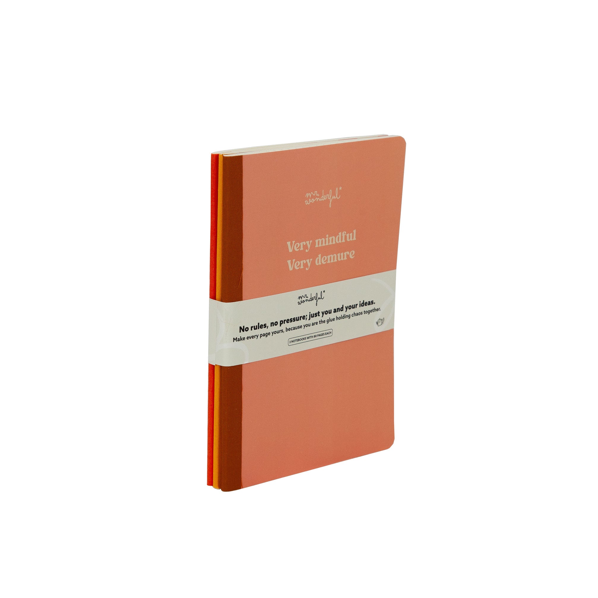 Set de 3 libretas 19x25 cm - Very mindful, very demure