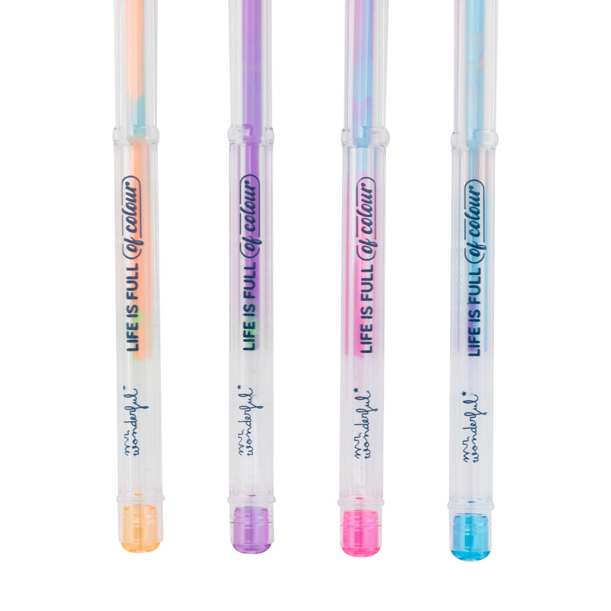 Conjunto de 4 canetas neon multicoloridas 