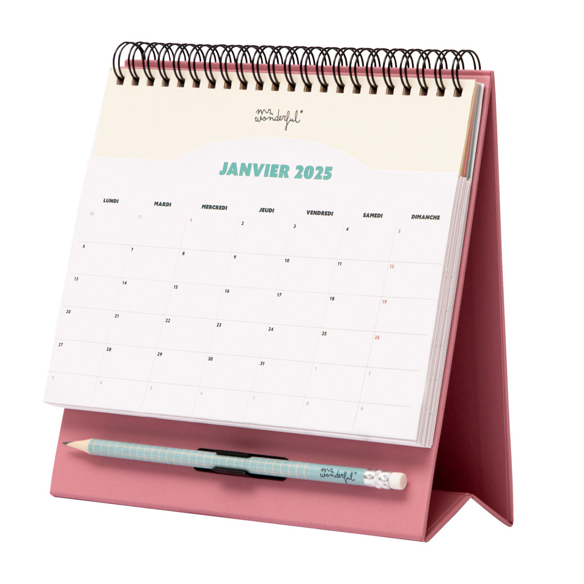 Calendário de mesa com pochette 2025 para aproveitar todos os momentos de bem 