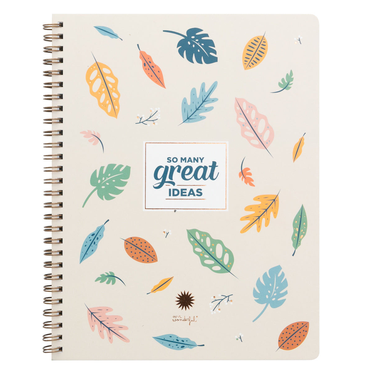 Libreta A5 para mujeres con frase Mr. Wonderful - So many great ideas