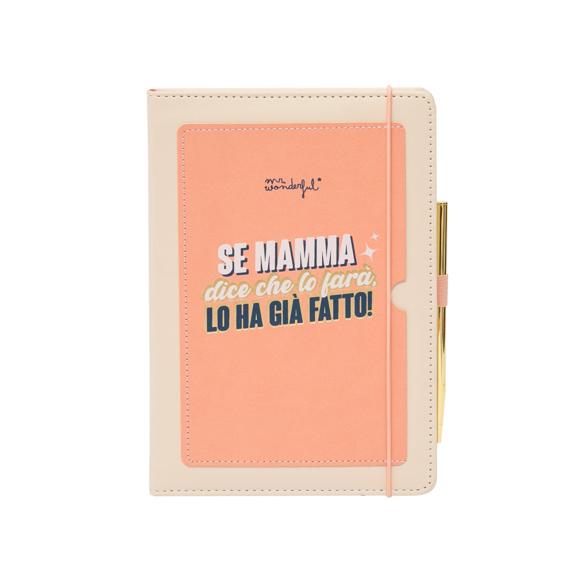 Quaderno con tasca + penna - Se mamma dice che lo farà, lo ha già fatto!.