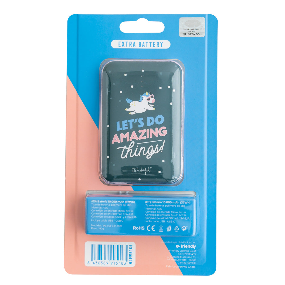 Power bank 10000 mAh - Let's do amazing things!