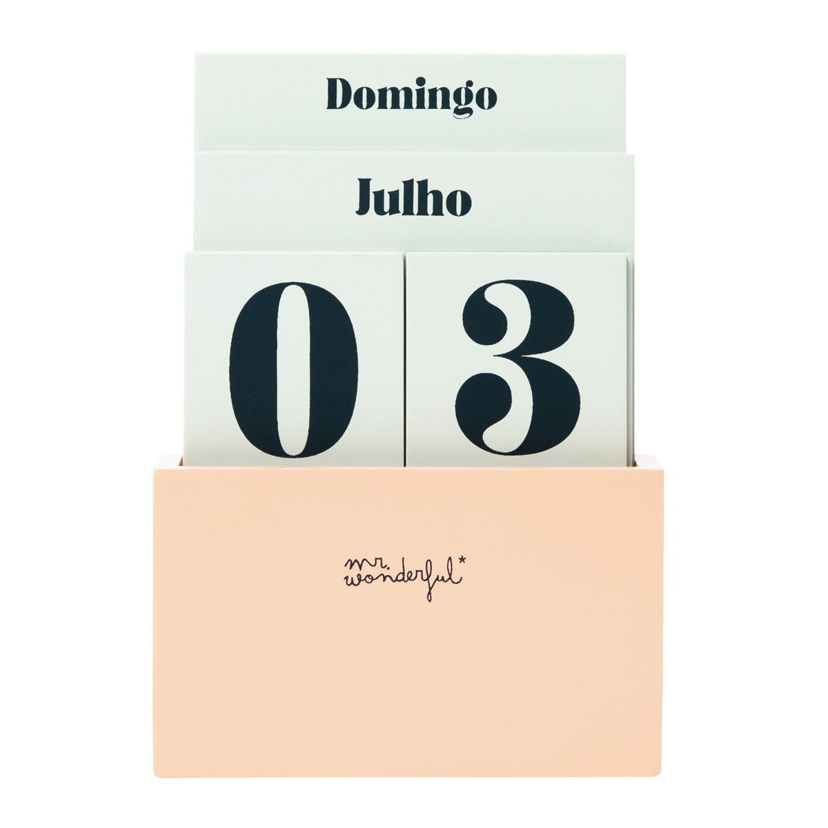 Calendário de mesa perpétuo para dias cheios de magia.