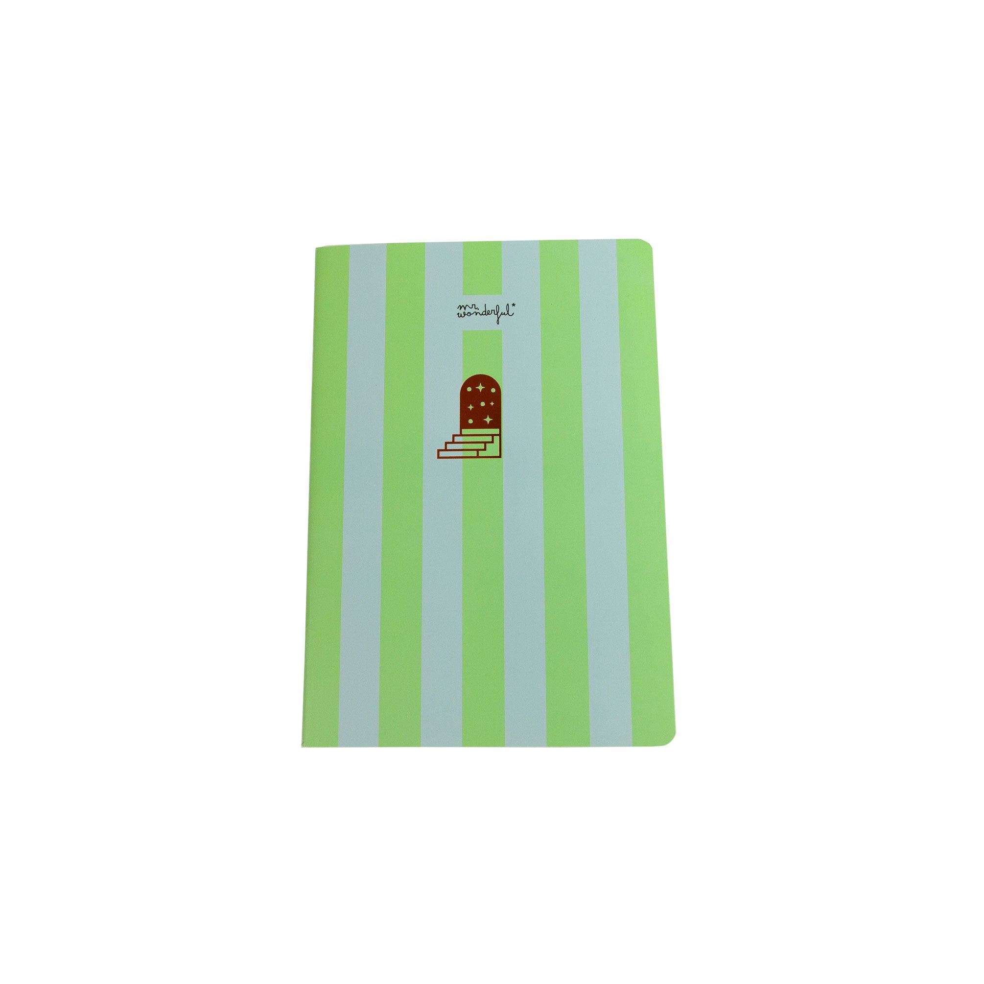 Libreta A5 - Green and blue stripes