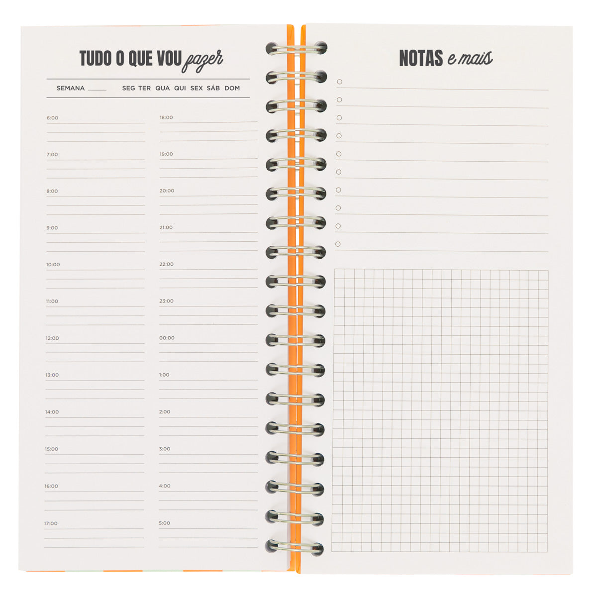 Agenda journalier orange - Très facile à réaliser et à apprécier 