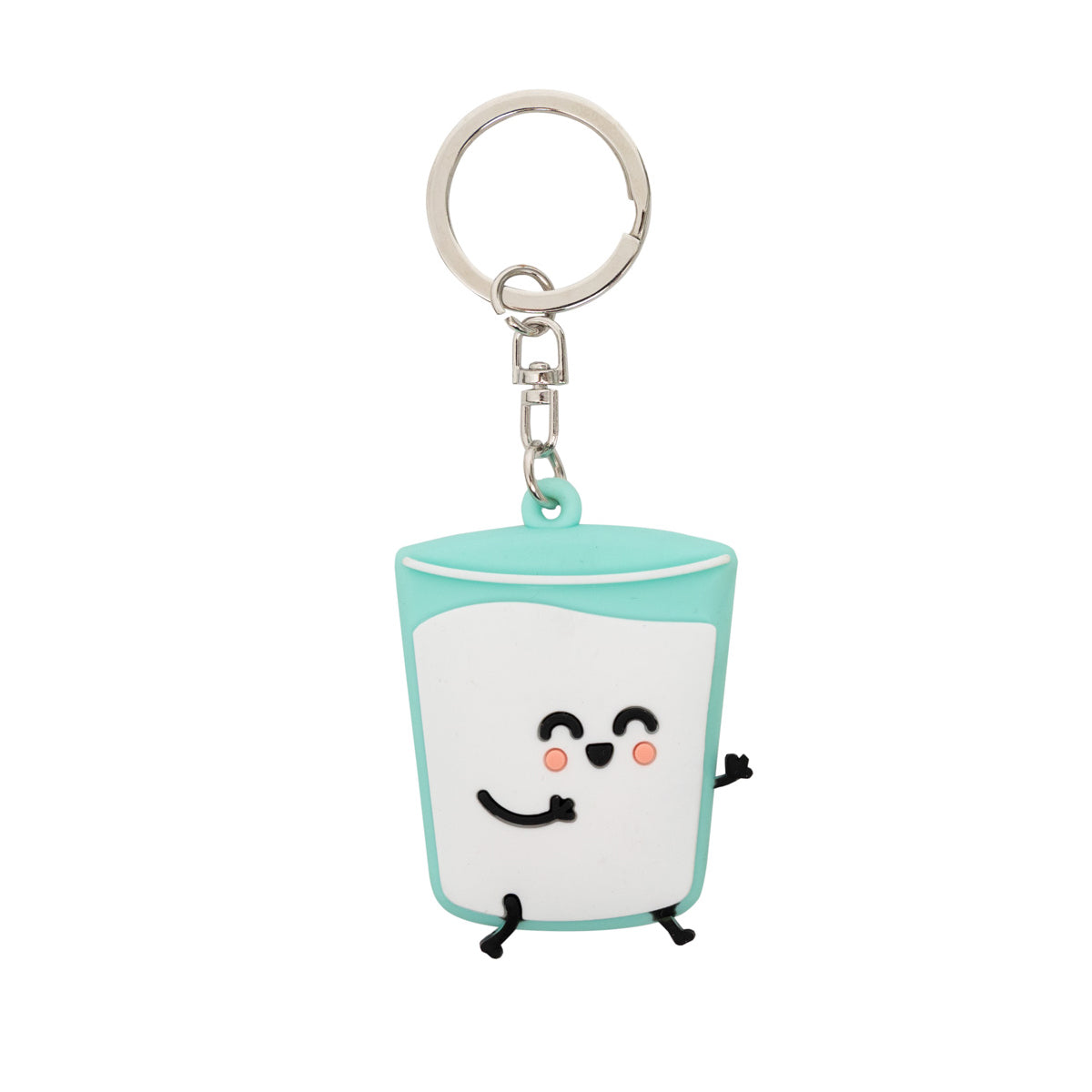 Set of 2 keyrings - Glass of milk and cookie
