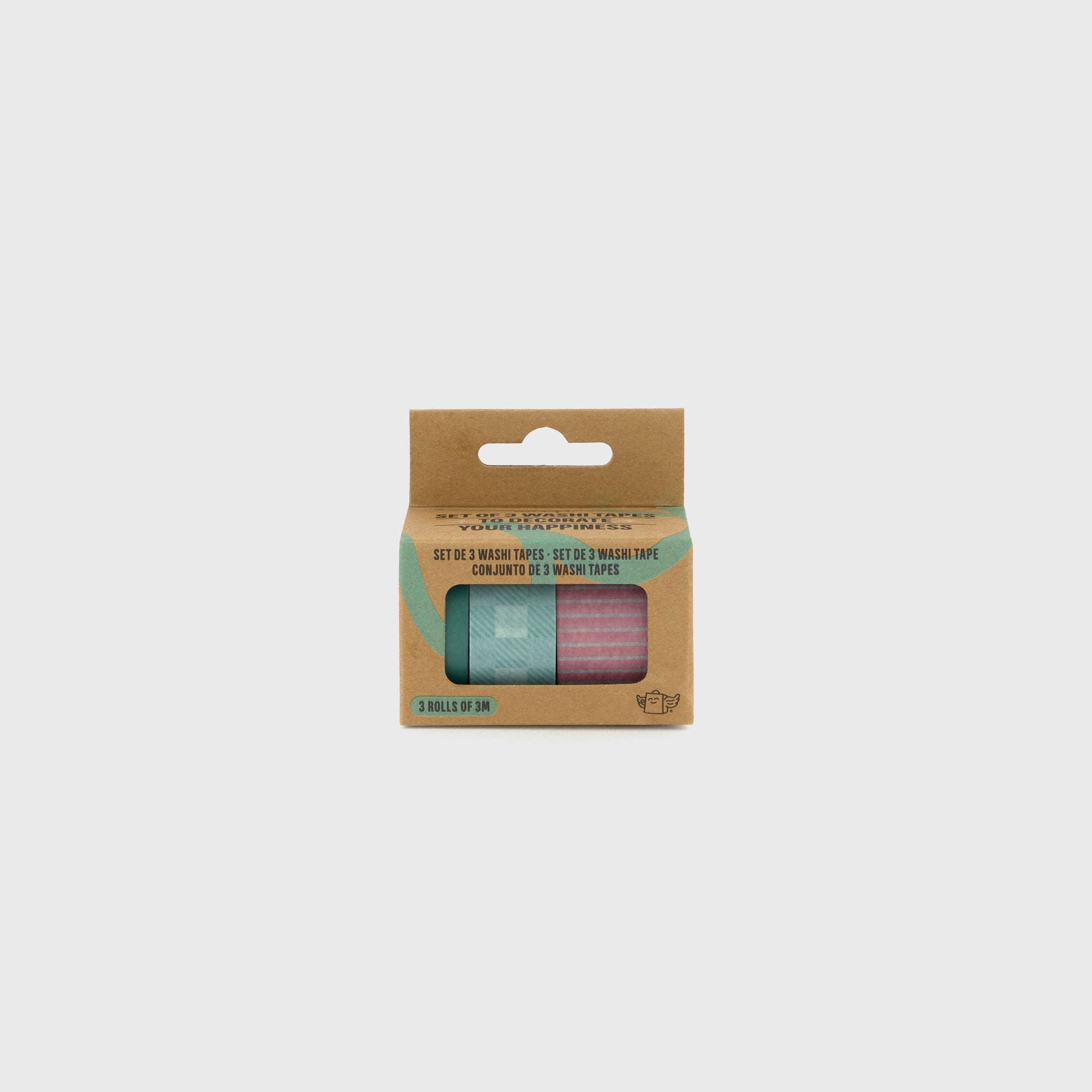 Set of 3 washi tapes to decorate your happiness - Green