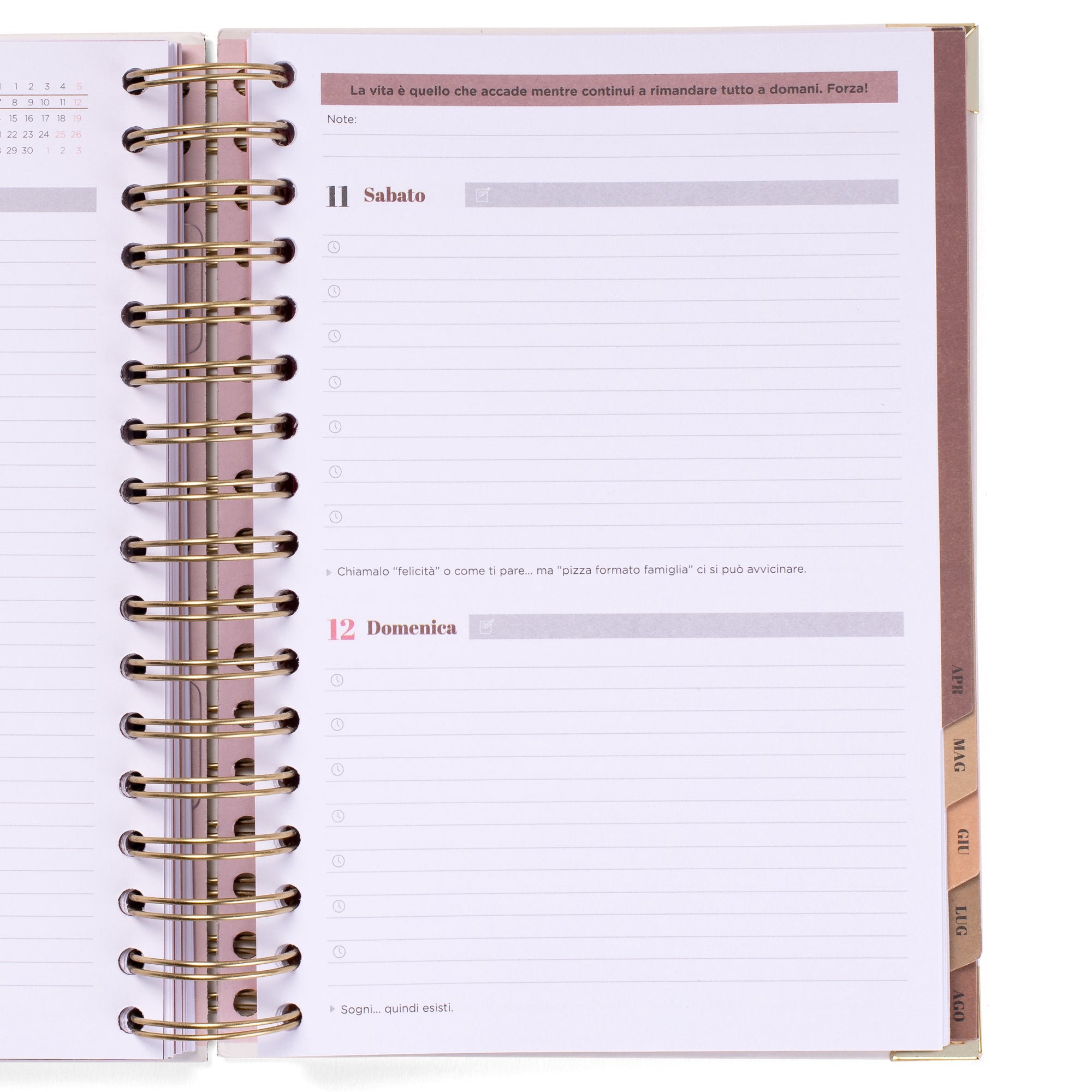Agenda scolaire Bureau 2025-26 Giornaliero - La vita è ADESSO 