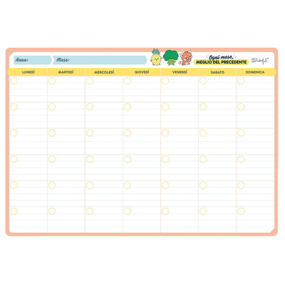 Planner magnetico stile lavagna - Ogni mese, meglio del precedente
