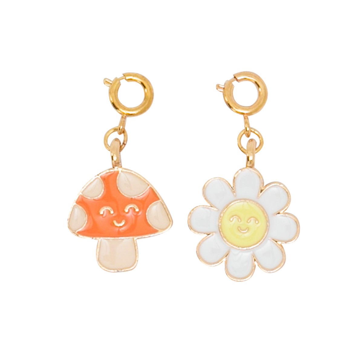 Charms para decorar pulseras margarita y seta