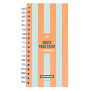 Planificador diário alaranjado com mensagem em português Mr. Wonderful - Muito para fazer e aproveitar