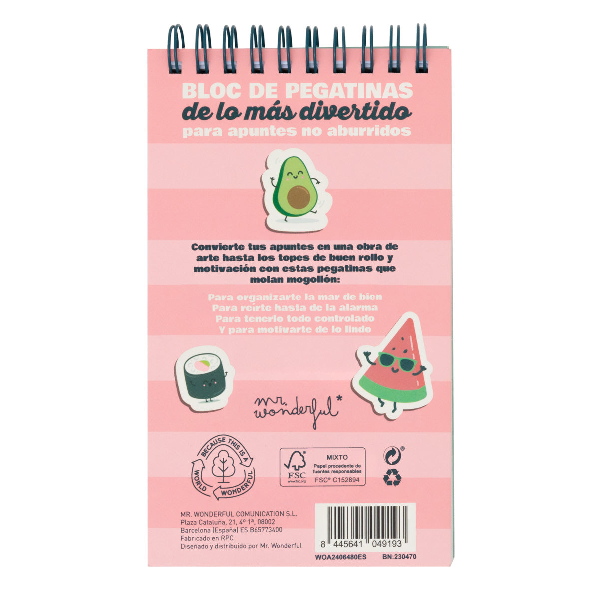Bloc de pegatinas para animar apuntes ¡y hasta los lunes!.