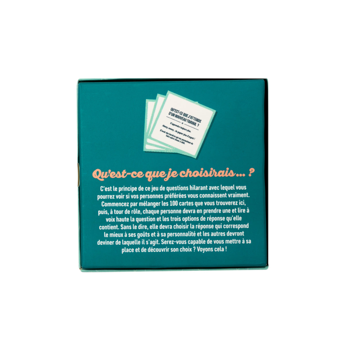 Jeu de cartes - Qu'est-ce que je choisirais... ?