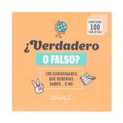 Juego de cartas - ¿Verdadero o falso?
