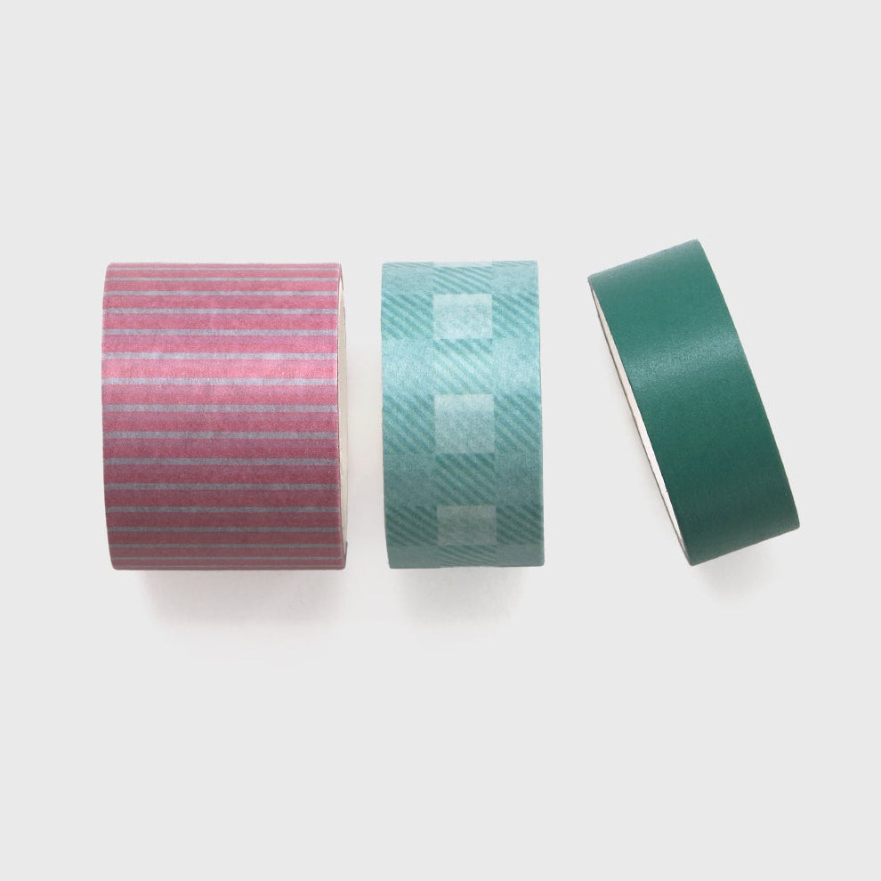Set de 3 washi tapes para decorar tu felicidad - Verde