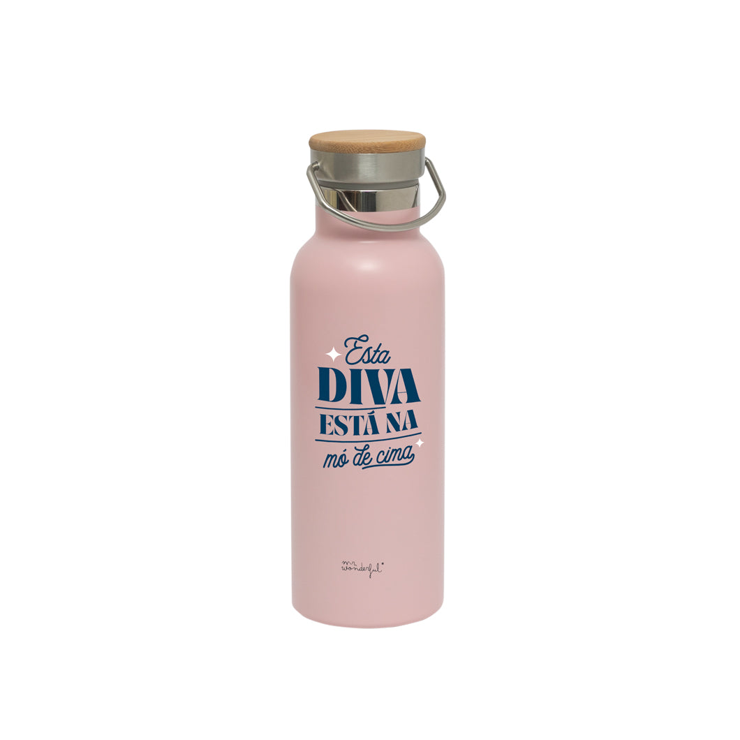 Garrafa térmica personalizada - Essa diva está no topo 
