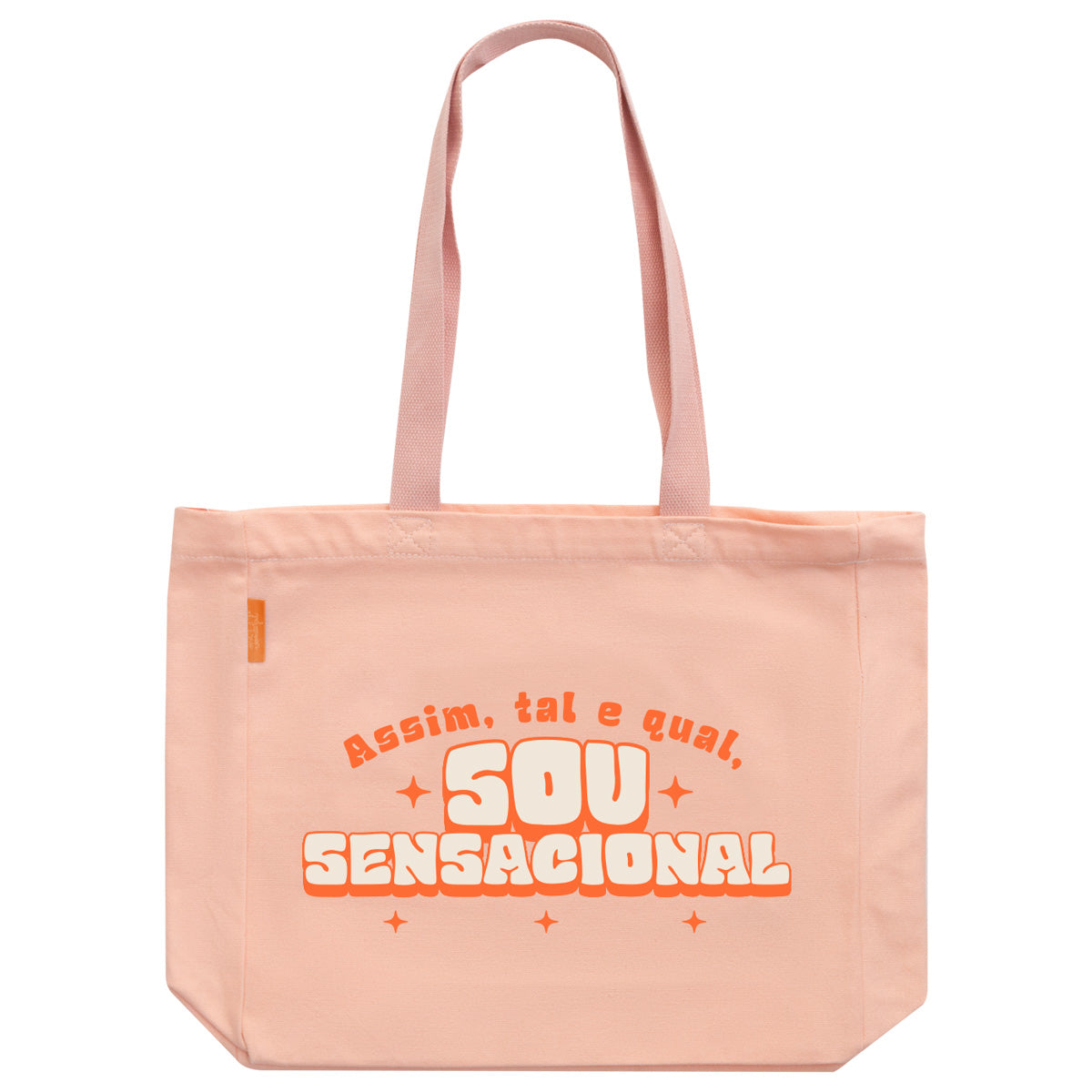 Cabas en toile orange - Assim tal e qual, sou sensationnel 